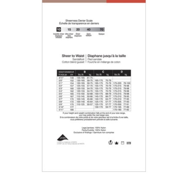 Secret Collection Invisible Sheer Pantyhose - Picture 2 of 11